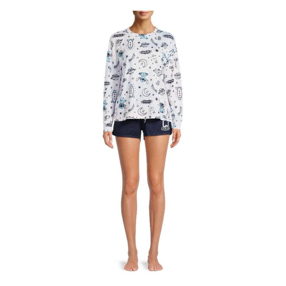 NWOT womens Disney stitch pajama short set